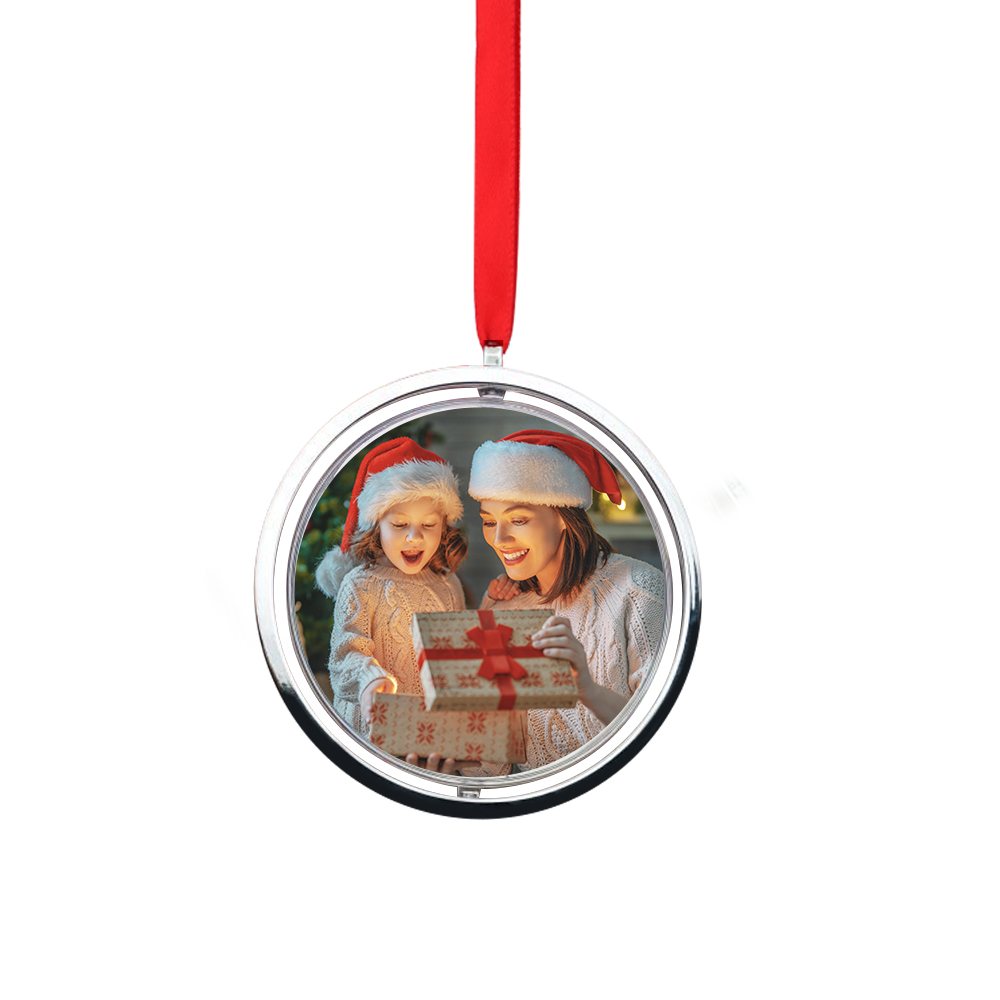 Popular Sublimation Plastic and Cardboard Christmas Ornaments DIY Decoration Rotating Hanging Decoration