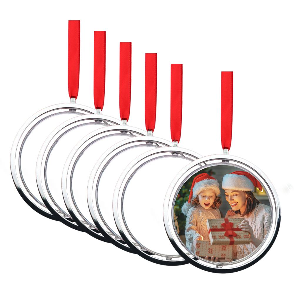 Popular Sublimation Plastic and Cardboard Christmas Ornaments DIY Decoration Rotating Hanging Decoration