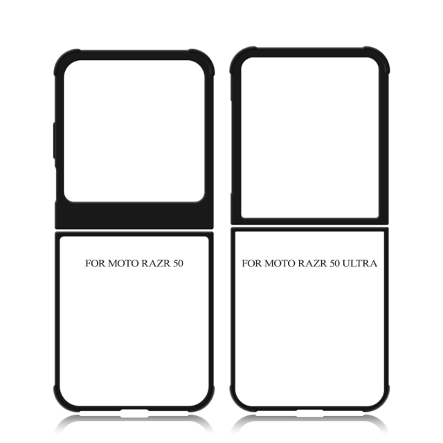 New Arrival Sublimation Blank 2D TPU Phone Case for MOTO Razr 40 Series DIY Shell With Aluminum Insert