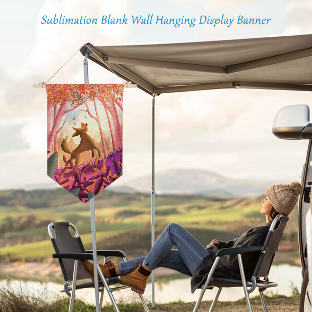 Sublimation Blank Wall Hanging Display Banner Holder Sublimation Decorative Door Wall Hanging Flag
