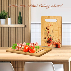New Arrival Sublimation Bamboo Cutting Board Kitchen Board Bamboo Wood Cutting Board Deli Tray Material