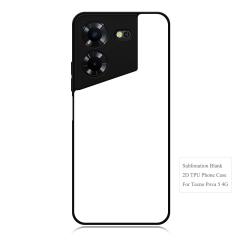 Smooth Sides!!! For Tecno Pova 5 4G 2D TPU Phone Case With Aluminum Insert For Sublimation Printing