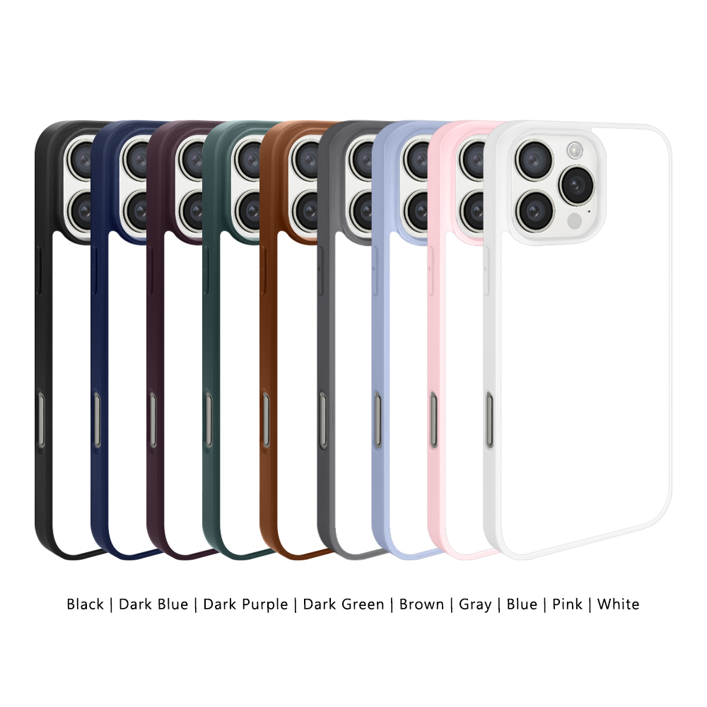 New 2D Sublimation TPU Colorful Phone Case with Inside Black Flocking for iPhone 17, 16,15,14 Series DIY Shell with Aluminum Sheet