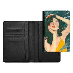 Sublimation PU Leather Passport Book Holder Wallet Cover for Passport, Business Cards, Credit Cards, Boarding Passes