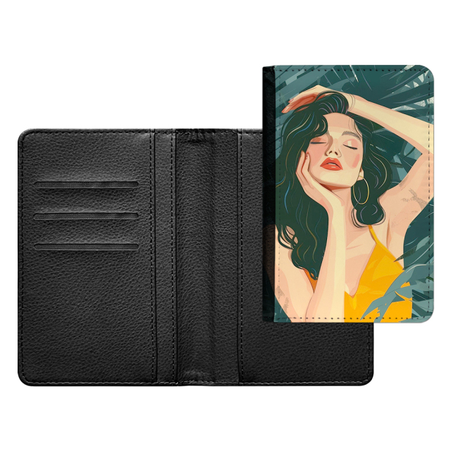 Sublimation PU Leather Passport Book Holder Wallet Cover for Passport, Business Cards, Credit Cards, Boarding Passes
