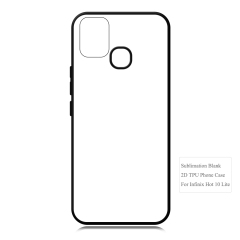 New Arrival Sublimation 2D TPU Phone Case for Infinix Hot 10 Lite with Aluminum Insert