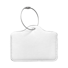 Sublimation PU Leather Work Permit/Card Holder/Card Holder/Luggage Tag with Metal Ring