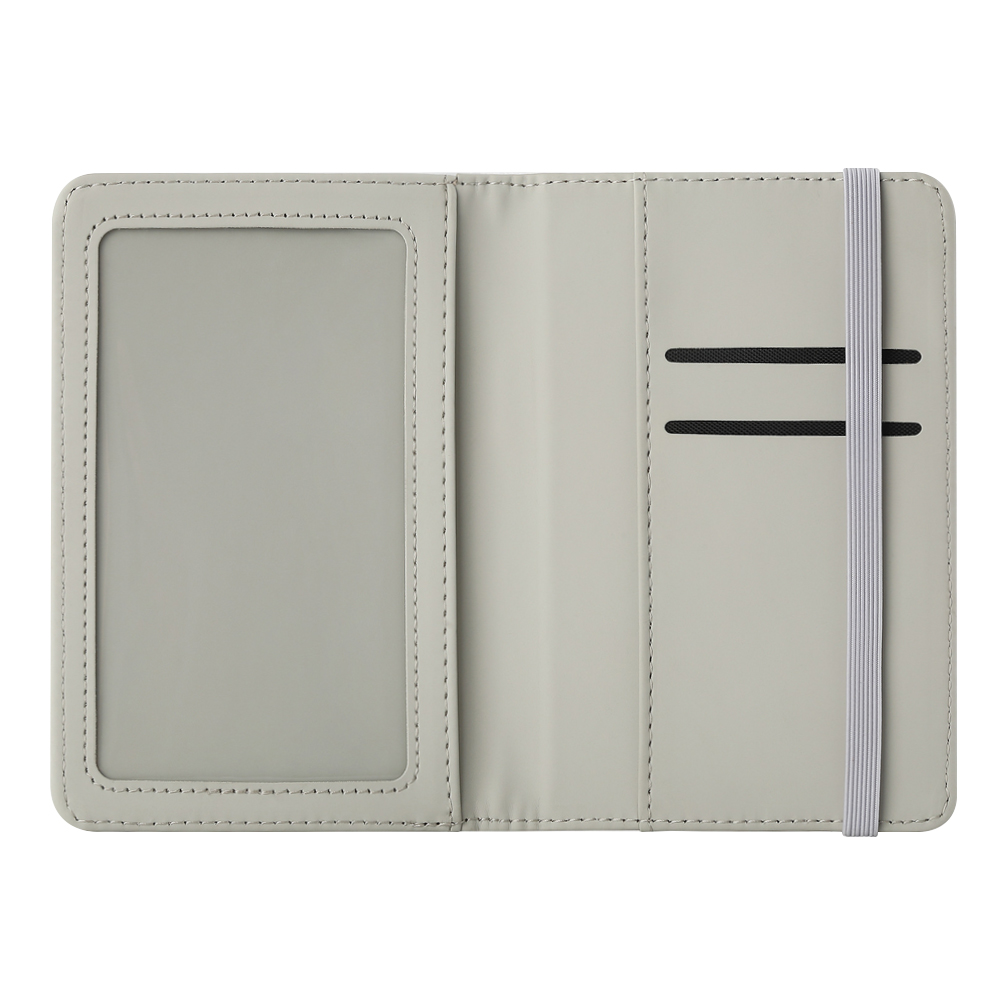 New Arrival Sublimation Gray/Black PU Leather Blank Travel Passport Holder Wallet Cover for Passport, Business Cards, Credit Cards, Boarding Passes