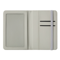 New Arrival Sublimation Grey/Black PU Leather Blank Travel Passport Holder Wallet Cover for Passport, Business Cards, Credit Cards, Boarding Passes