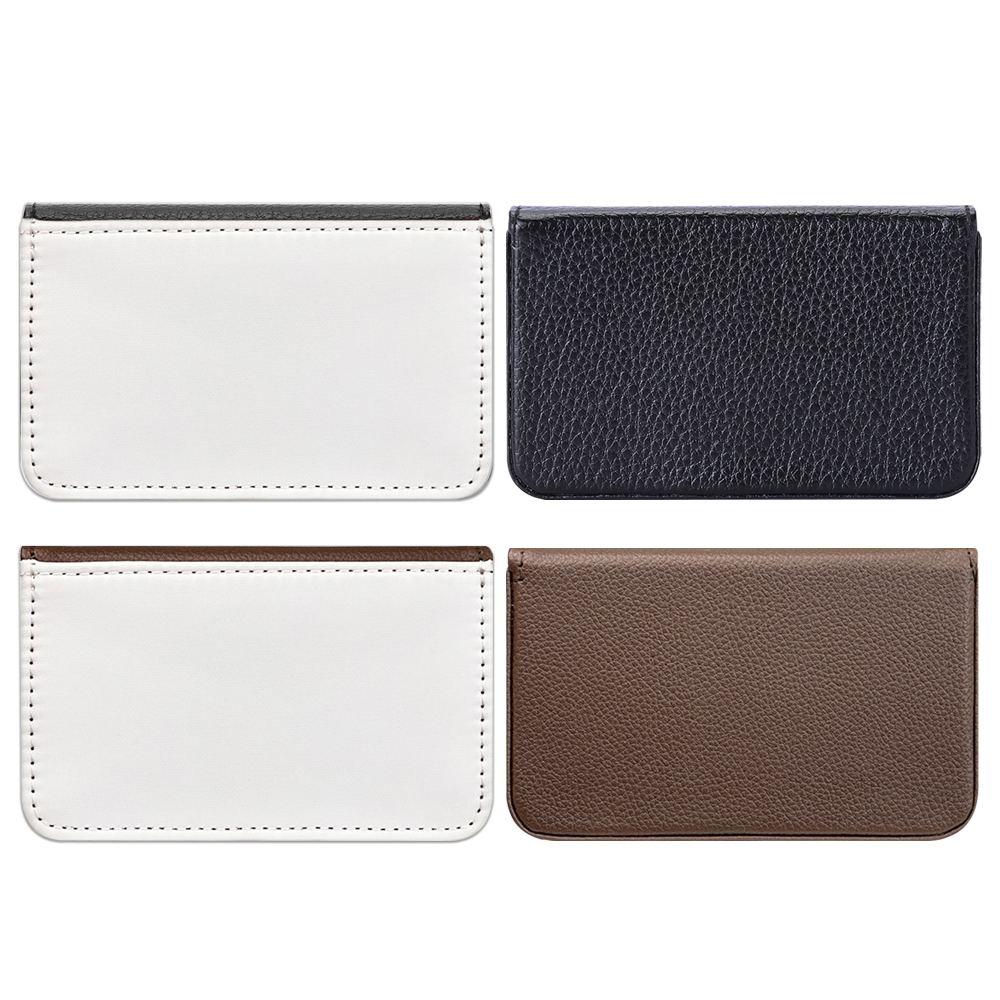 Sublimation PU Leather Business Card Box Single Side Printable Coin Credit Card Holder Diy Craft