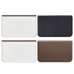 Sublimation PU Leather Business Card Box Single Side Printable Coin Credit Card Holder Diy Craft