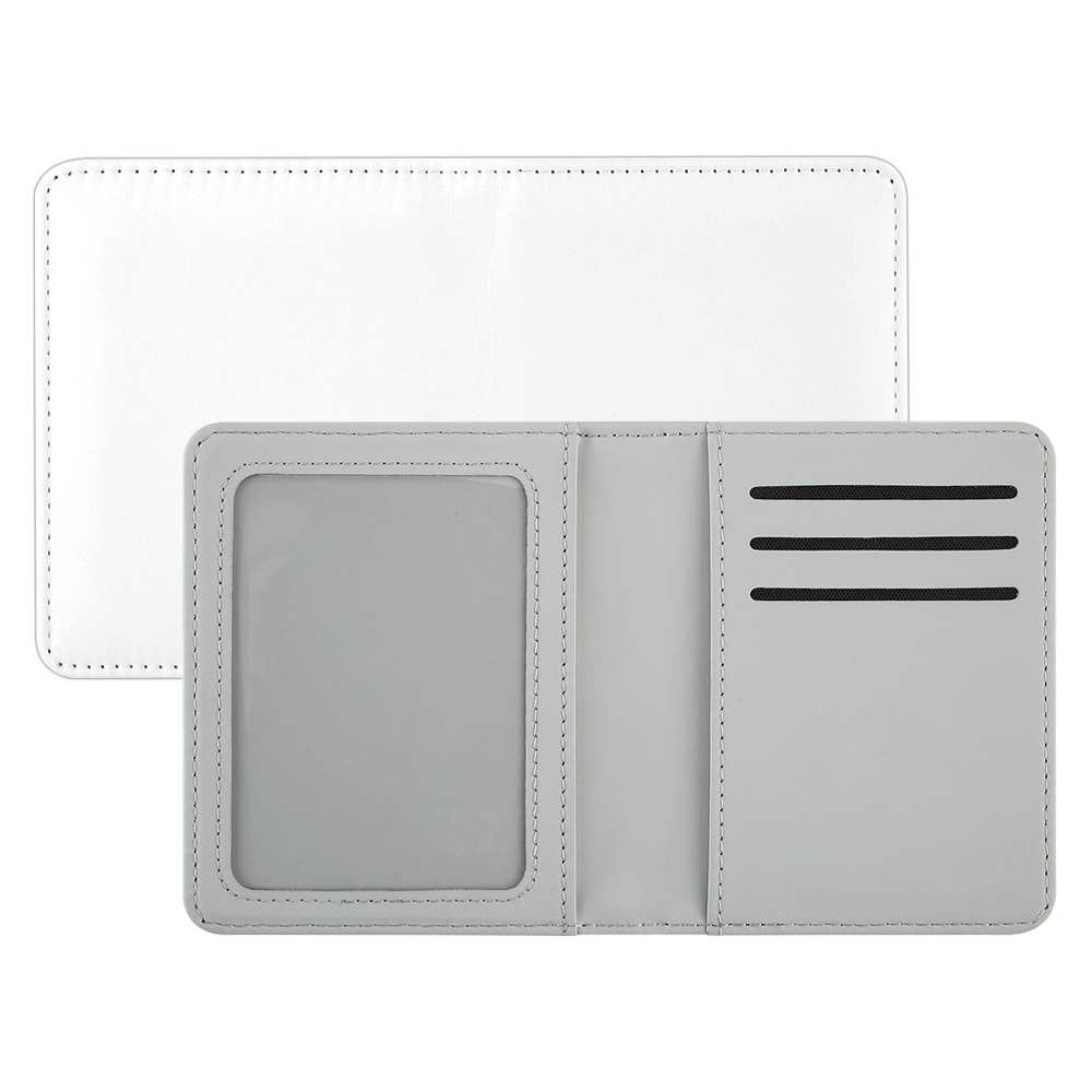 New Arrival Sublimation PU Leather Blank Card holder Cover for Passport, Business Cards, Credit Cards, Boarding Passes with Photo Slot