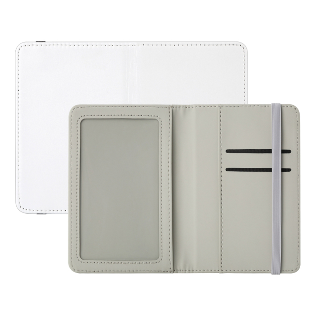New Arrival Sublimation Grey/Black PU Leather Blank Travel Passport Holder Wallet Cover for Passport, Business Cards, Credit Cards, Boarding Passes