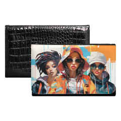 Sublimation PU Leather Wallet Heat Transfer Crocodile Pattern Women's Shoulder Bag Diy Craft