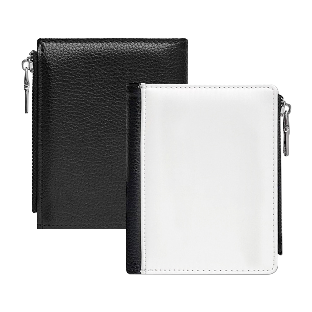 Sublimation PU Leather Wallet Heat Transfer Coin Wallet with Zipper Men's Wallet