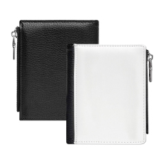 Sublimation PU Leather Wallet Heat Transfer Coin Wallet with Zipper Men's Wallet