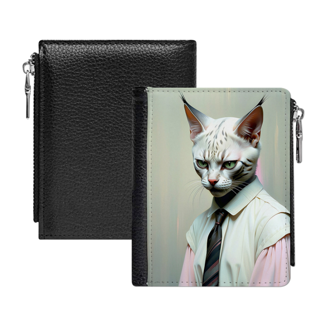 Sublimation PU Leather Wallet Heat Transfer Coin Wallet with Zipper Men's Wallet