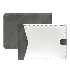 New Arrival Sublimation Gray/Black/Blue/Brown PU Leather Blank Wallet Cover for Business Cards, Credit Cards, Boarding Passes