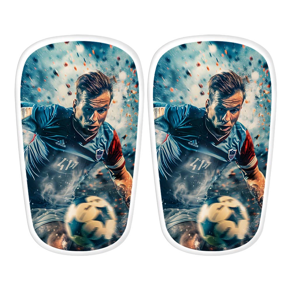 New Type of Shin Guards with Edges Carbon Fiber Shin Guards Sublimation Shin Pad Custom Soccer Shin Guards