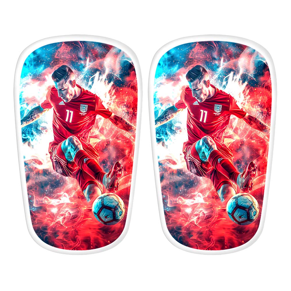 New Type of Shin Guards with Edges Carbon Fiber Shin Guards Sublimation Shin Pad Custom Soccer Shin Guards