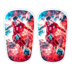New Type of Shin Guards with Edges Carbon Fiber Shin Guards Sublimation Shin Pad Custom Soccer Shin Guards