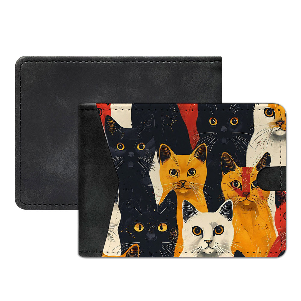 New Arrival Sublimation Gray/Black/Blue/Brown PU Leather Blank Wallet Cover for Business Cards, Credit Cards, Boarding Passes