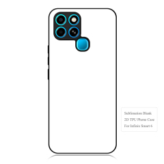 Sublimation Blank 2D TPU Phone Case For Infinix Smart 6,Infinix Smart 8 Pro With Aluminum Insert