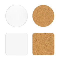 New Arrival Sublimation Coasters DIY Square/Round MDF Cup Pad with Cork