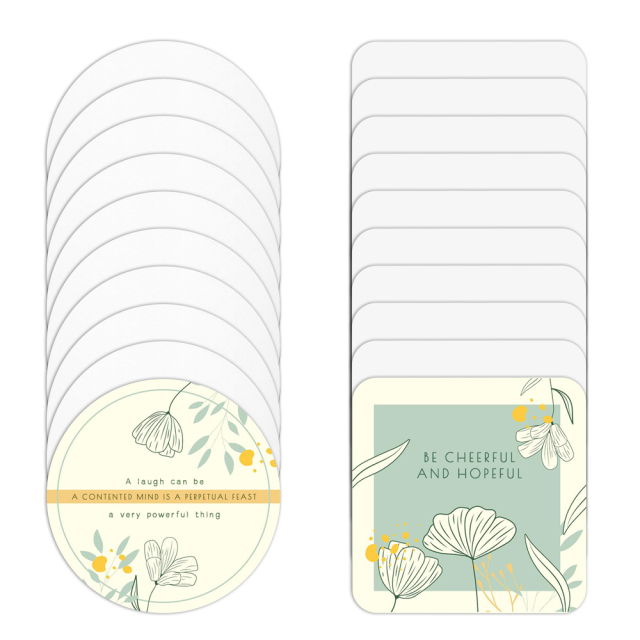 Sublimation MDF Coasters DIY Square/Round MDF Cup Pad with Cork & without Cork