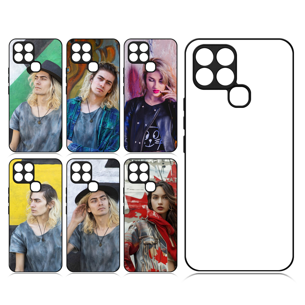 Sublimation Blank 2D TPU Phone Case For Infinix Smart 6,Infinix Smart 8 Pro With Aluminum Insert