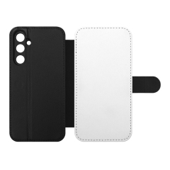 Sublimation Blank PU Leather Flip Phone Case Wallet TPU Inside with Card Holder and Stand for Samsung M35 5G,M55 5G