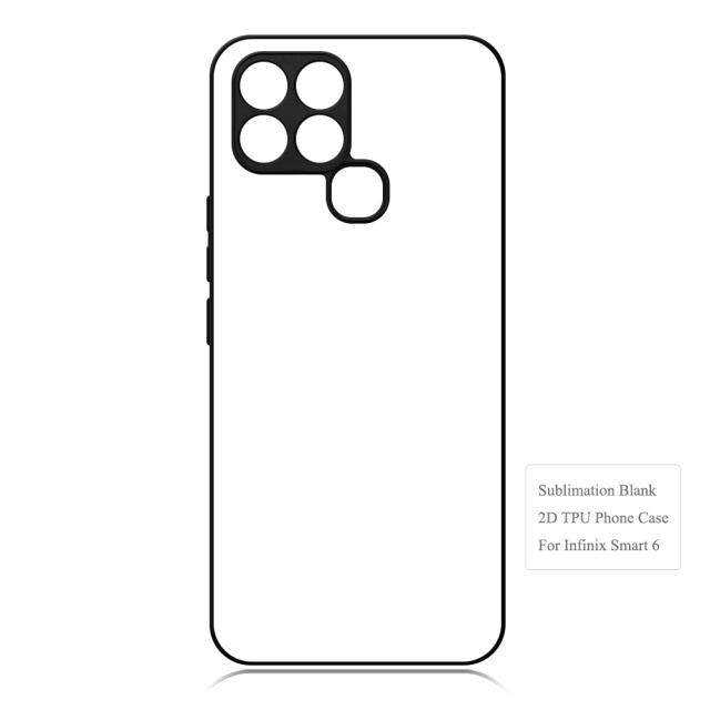 Sublimation Blank 2D TPU Phone Case For Infinix Smart 6,Infinix Smart 8 Pro With Aluminum Insert