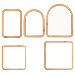 New Arrival 5 Styles Sublimation Blank Bamboo Crafts Sublimation Blanks Aluminum Photo Frame