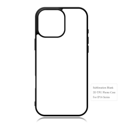 New Arrival Sublimation 2D TPU Phone Case for iPhone 16 Series DIY Shell With Aluminum Sheet