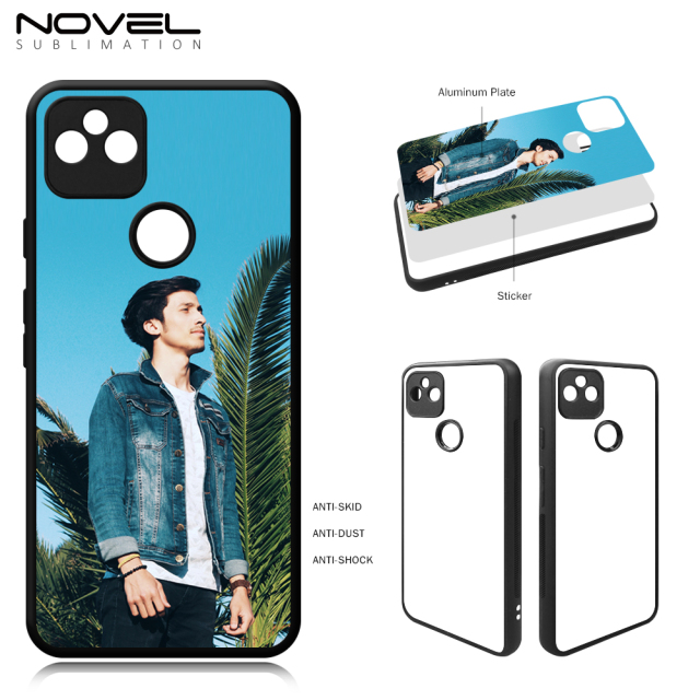 For Google Pixel 5A 5G Sublimation Blank 2D TPU+PC Case Cover With Aluminum Sheet
