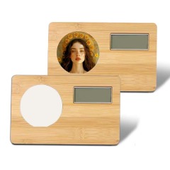 New Arrival Sublimation Blank Bamboo Clock Photo Frames Sublimation Blanks Aluminum Photo Frame