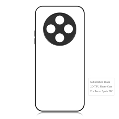 New Arrival For Tecno Spark 20 Pro,Spark 20 Pro+.Tecno Spark 30C Sublimation 2D TPU Phone Case Cover With Aluminum Insert