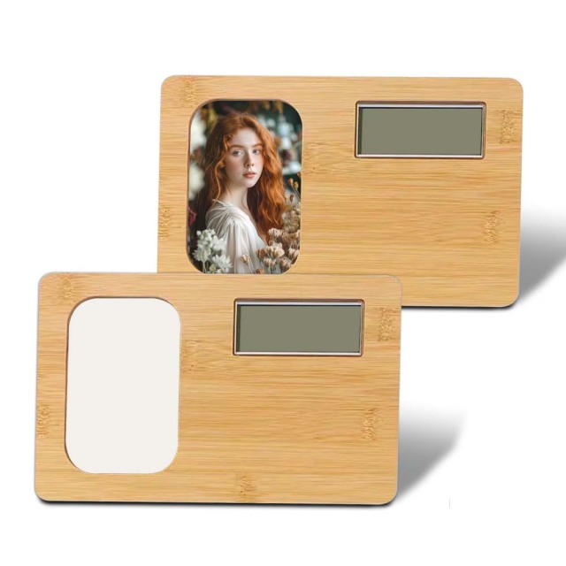 New Arrival Sublimation Blank Bamboo Clock Photo Frames Sublimation Blanks Aluminum Photo Frame