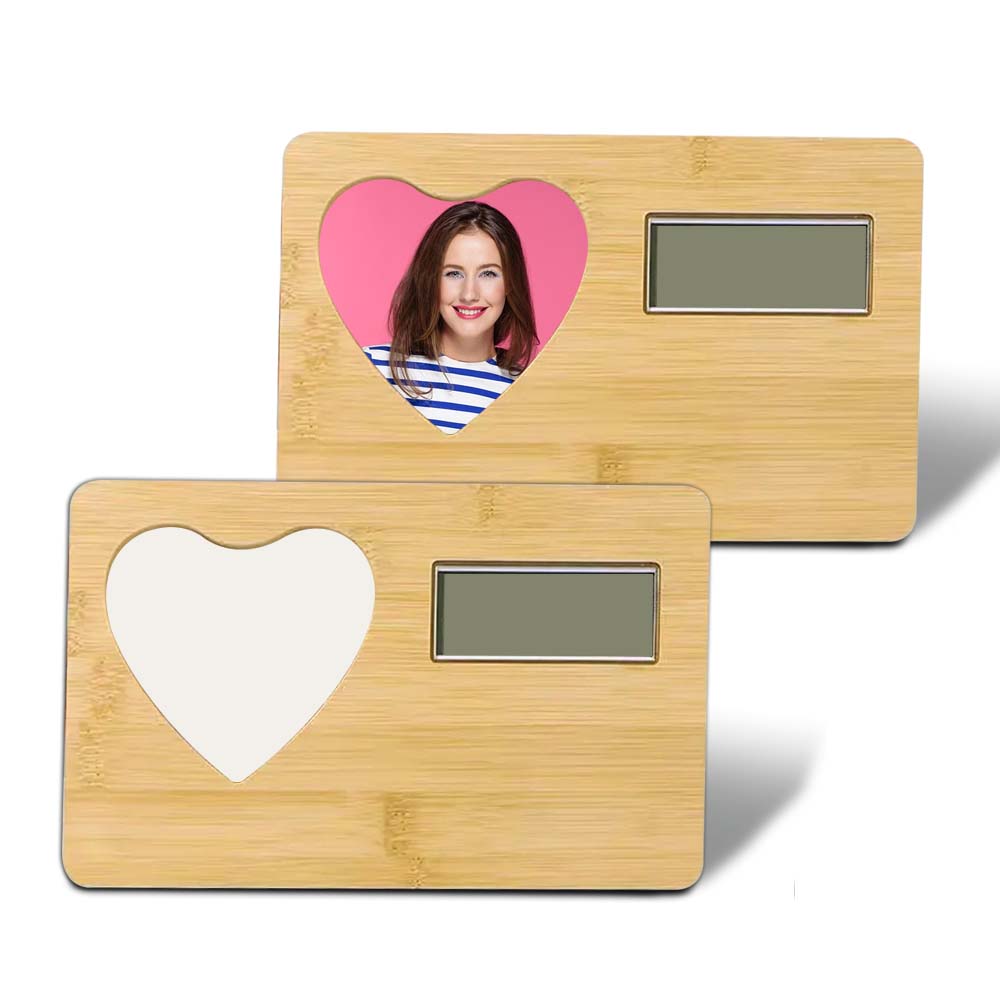 New Arrival Sublimation Blank Bamboo Clock Photo Frames Sublimation Blanks Aluminum Photo Frame