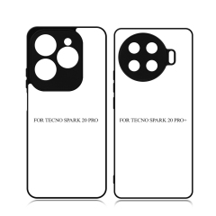 New Arrival For Tecno Spark 20 Pro,Spark 20 Pro+ Sublimation 2D TPU Phone Case Cover With Aluminum Insert