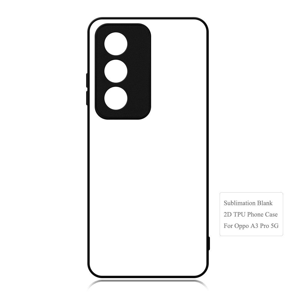 For Oppo A6X, A5 5G,A5 Pro 5G,A3X 5G,A3 Pro 5G Sublimation 2D TPU Case Cover With Aluminum Insert Blank Phone Case