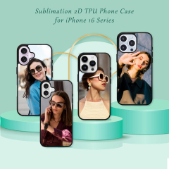 New Arrival Sublimation 2D TPU Phone Case for iPhone 16 Series DIY Shell With Aluminum Sheet