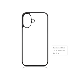 For iPhone 16/15/14/12/7/8 Sublimation 2D PC Hard Plastic Phone Case With Metal Insert