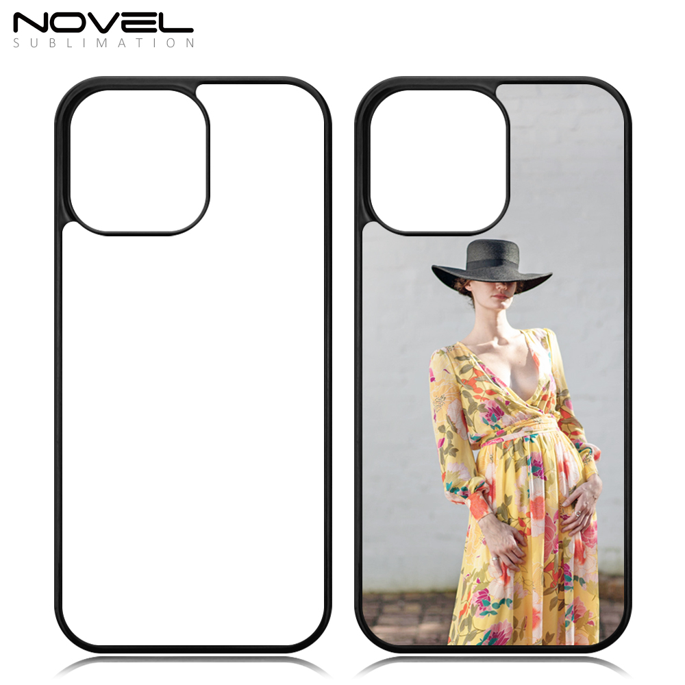 For iPhone 17/16/15/14/12/7/8 Sublimation 2D PC Hard Plastic Phone Case With Metal Insert