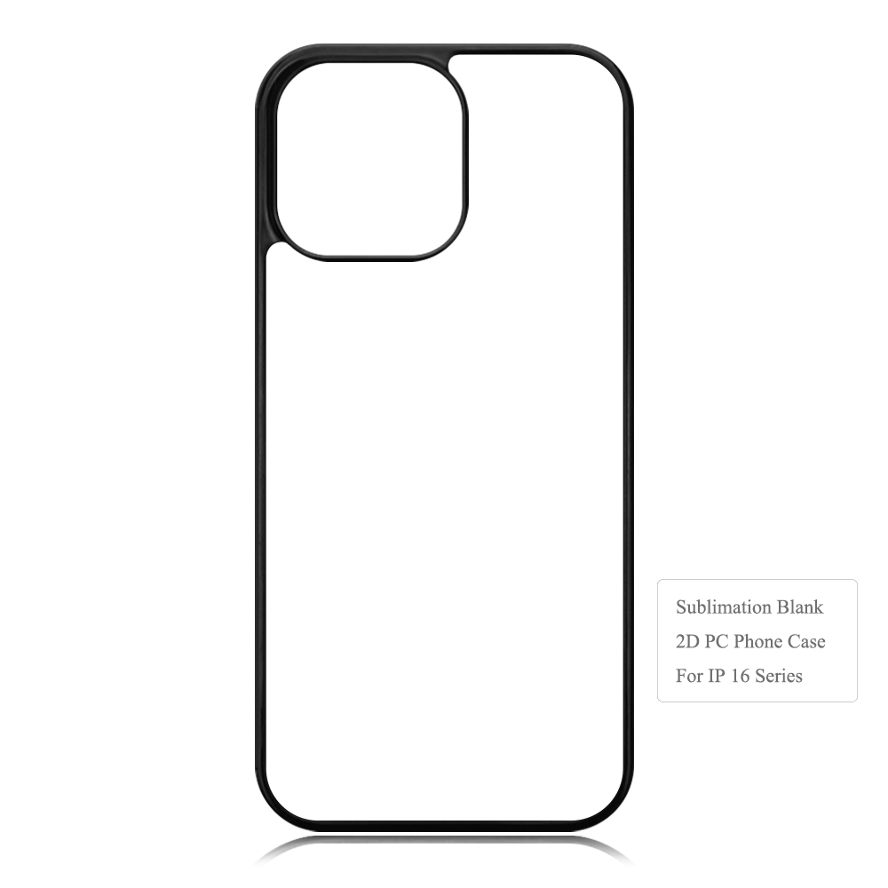 For iPhone 17/16/15/14/12/7/8 Sublimation 2D PC Hard Plastic Phone Case With Metal Insert