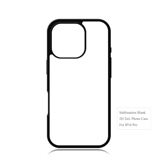 For iPhone 16 /15/14 Series Strong Protection Sublimation 2D 2IN1 Case Heavy Duty Phone Case