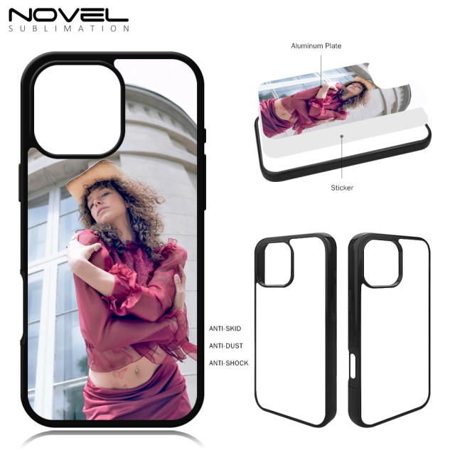 For iPhone 16 /15/14 Series Strong Protection Sublimation 2D 2IN1 Case Heavy Duty Phone Case