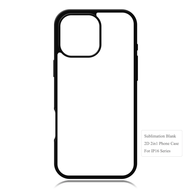 For iPhone 16 /15/14 Series Strong Protection Sublimation 2D 2IN1 Case Heavy Duty Phone Case
