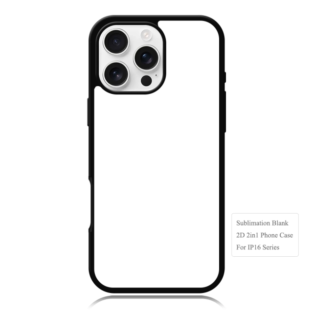 For iPhone 16 /15/14 Series Strong Protection Sublimation 2D 2IN1 Case Heavy Duty Phone Case