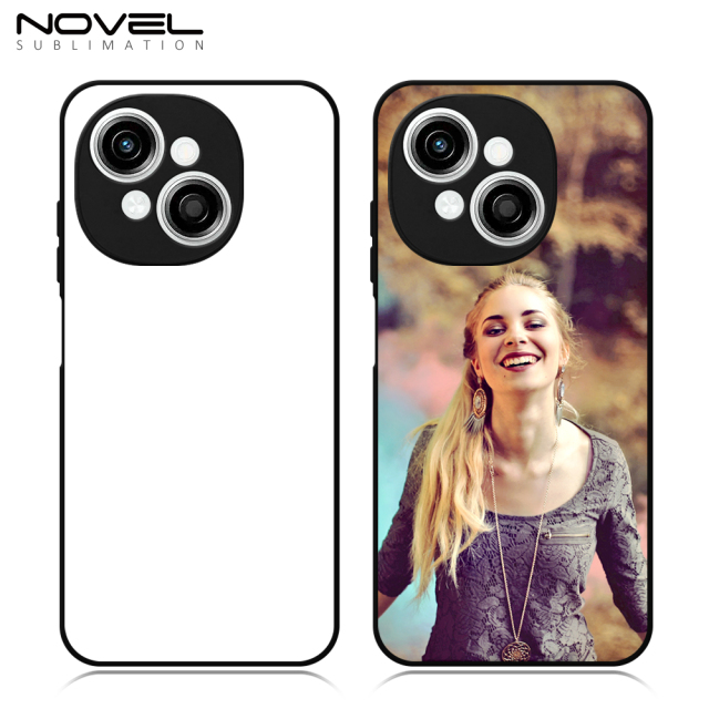 Smooth Sides!!! For Tecno Pop 9 Sublimation DIY 2D Soft Silicone TPU Phone Case Phone Shell With Aluminum Insert